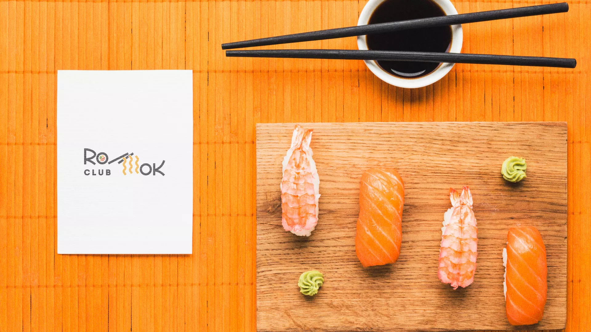 Создание логотипа суши-бара «Roll Wok Club» в Мценске